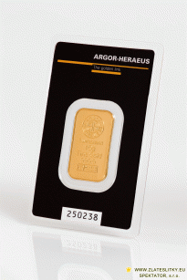 Zlatý slitek Argor Heraeus 10 g