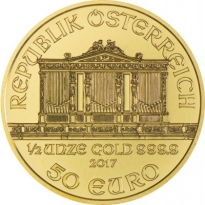 Zlatá mince Wiener Philharmoniker 1/2 Oz
